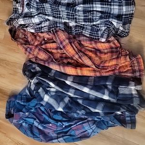 4 womens plaid shirts